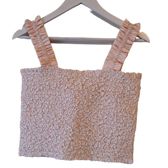 Petersyn Tami Melon Color Striped Smocked Top - Size M - Picture 2 of 12